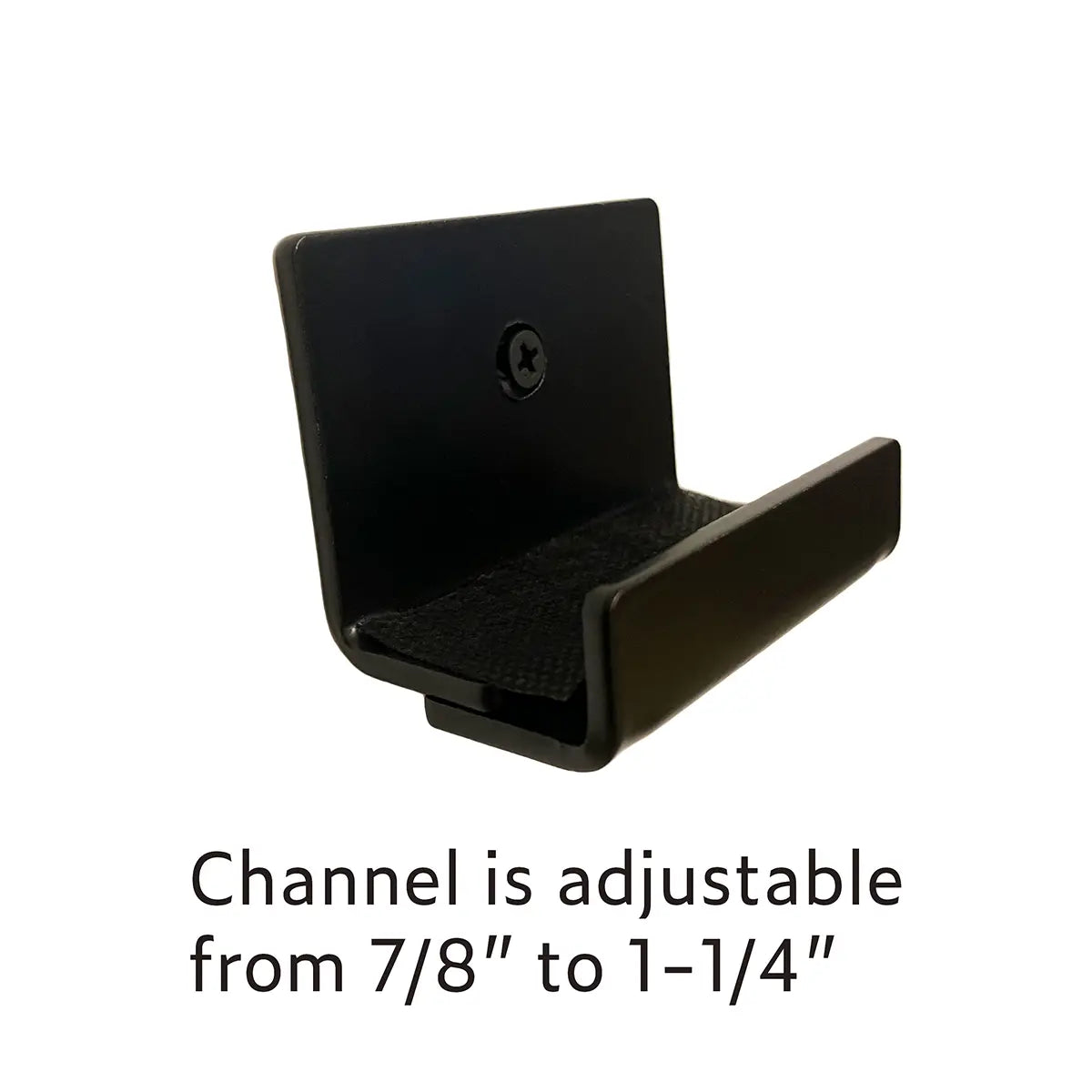 Steel Heavy Duty Art Mounting Bracket. Adjusts from 7/8" channel to 1-1/4" channel.