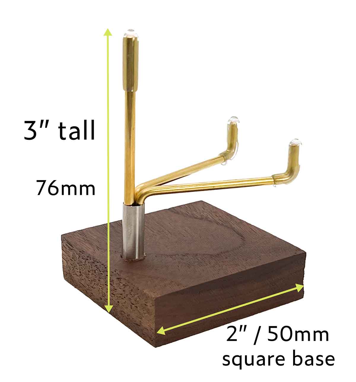 Size of Walnut Prong-style Display Stand