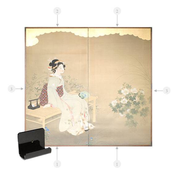 Installation points for 2-panel screen mounting kit