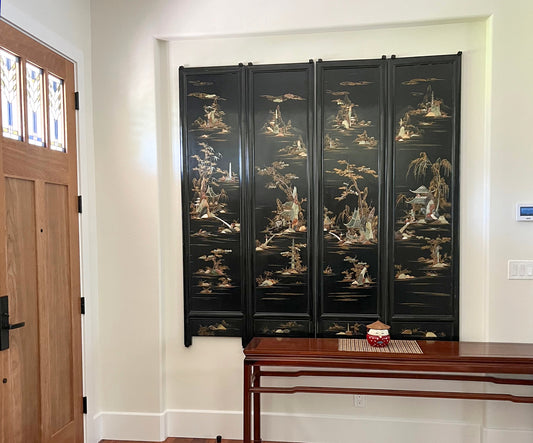 How to Hang a Chinese Coromandel Screen in your Entryway