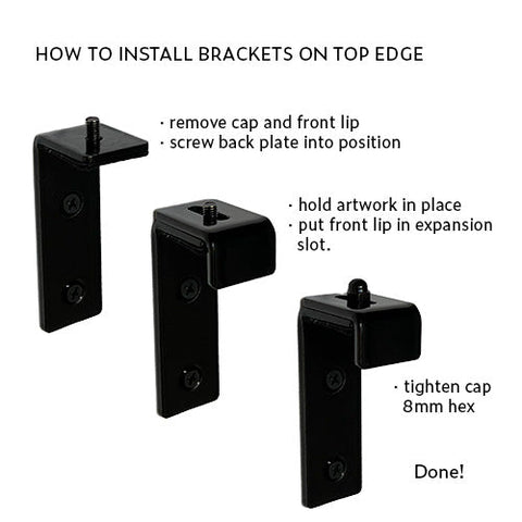 How to install top bracket for stained glass panel