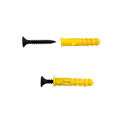 Screws and anchors included with the art mounting kit.