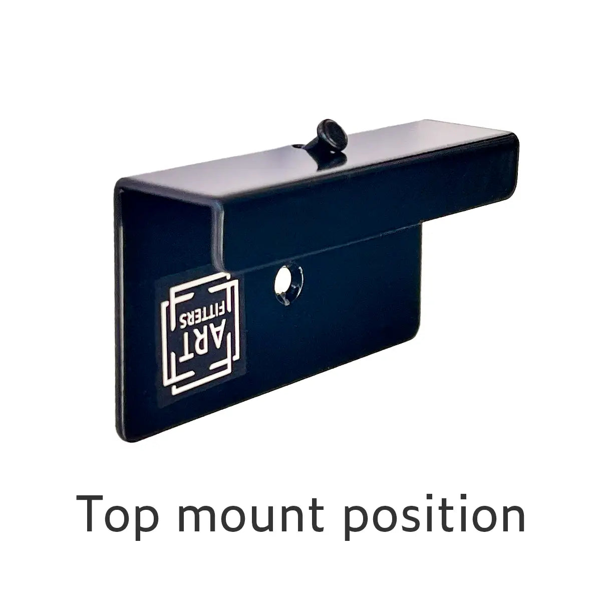 Stainless steel Japanese screen bracket in top mount position - nail installation through angled hole for secure wall mounting