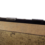 Clear and black screen clips shown on a black lacquer byobu